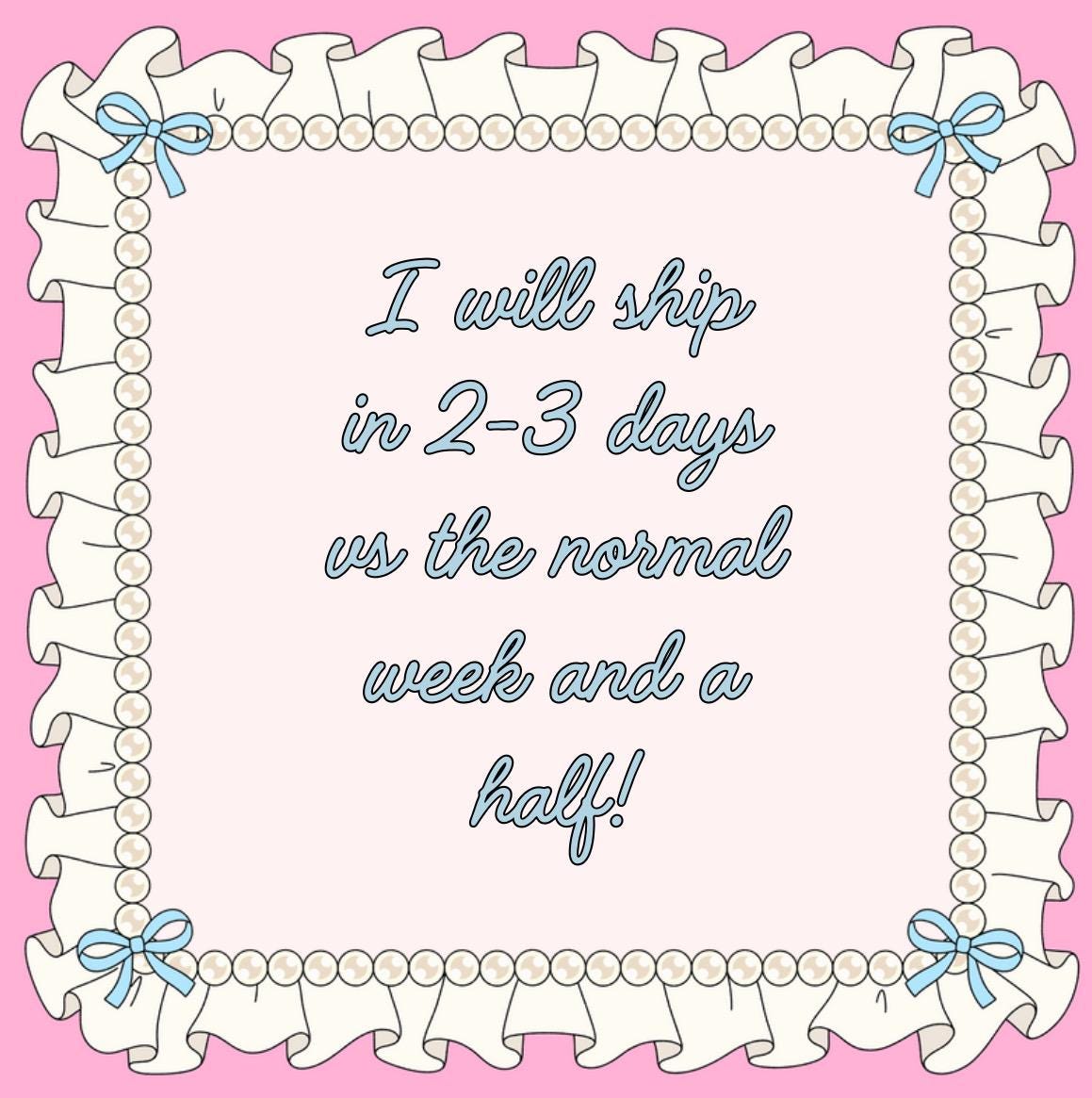 RUSH ORDER!! 2-3 days turnaround!!