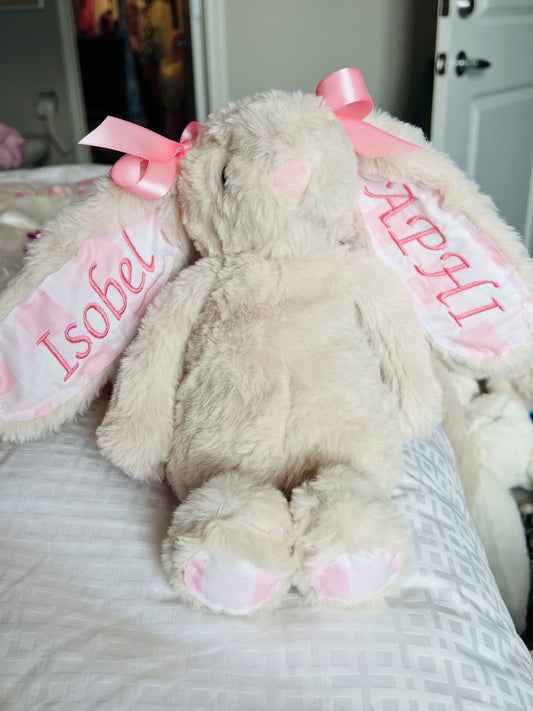 Custom College Bunny –  Plush Gift for Baby or Dorm!