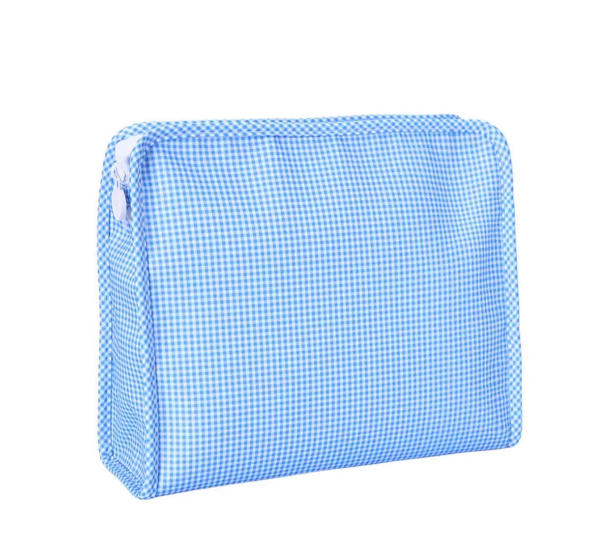 Gingham Quilted Cosmetic Bag