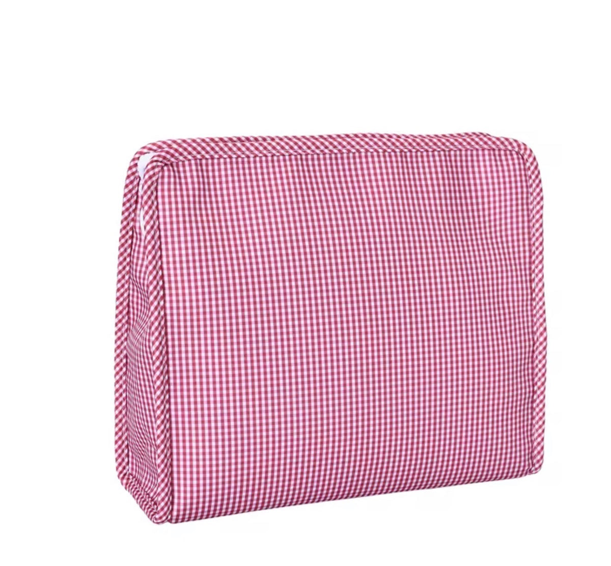 Gingham Quilted Cosmetic Bag