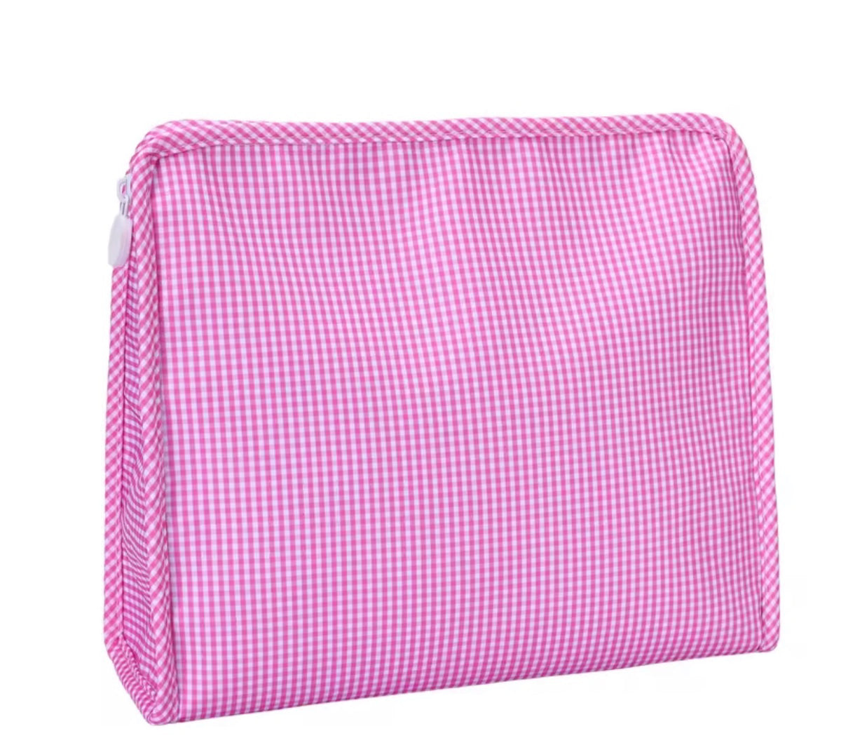 Gingham Quilted Cosmetic Bag