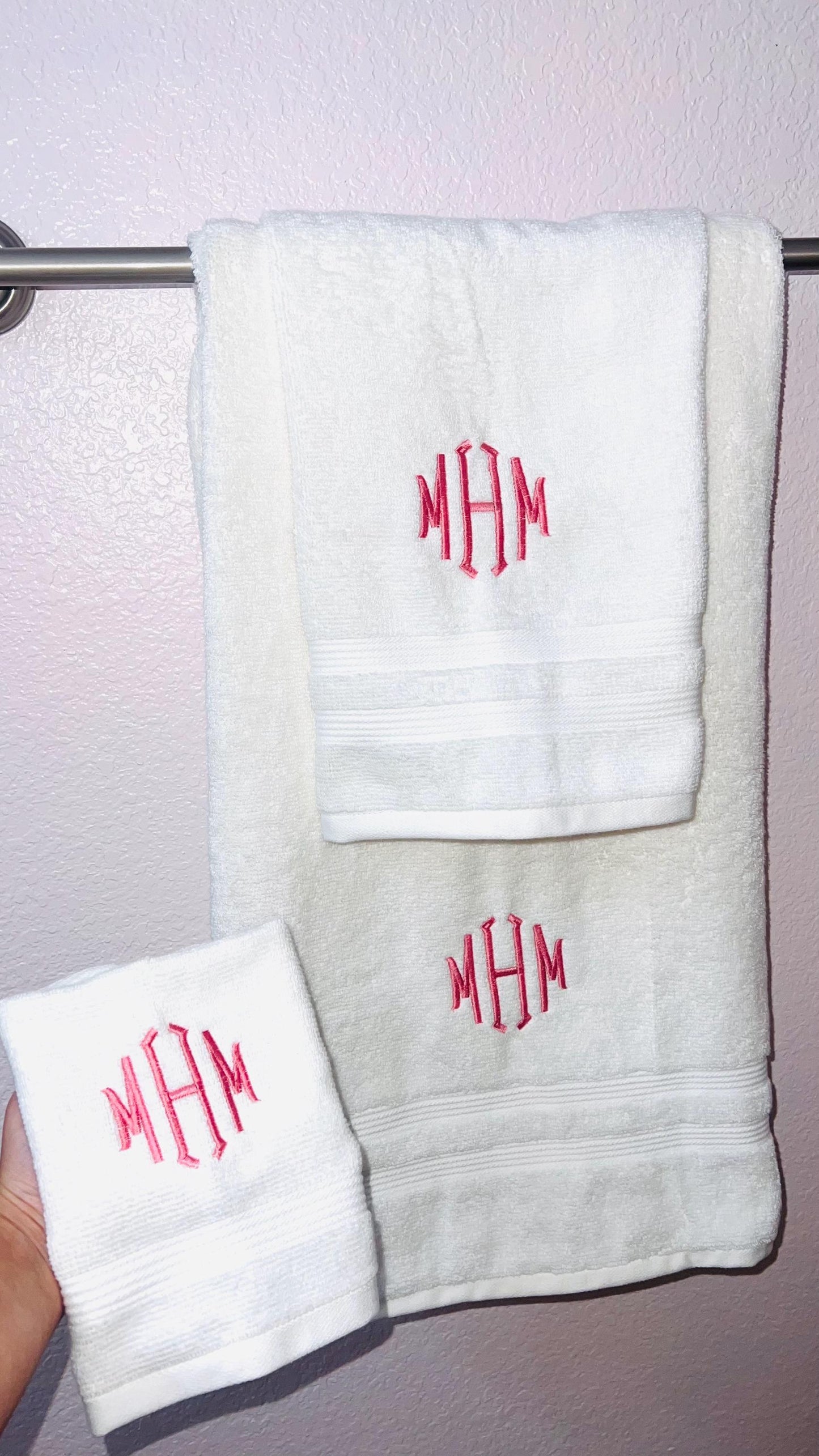 Custom monogrammed towels