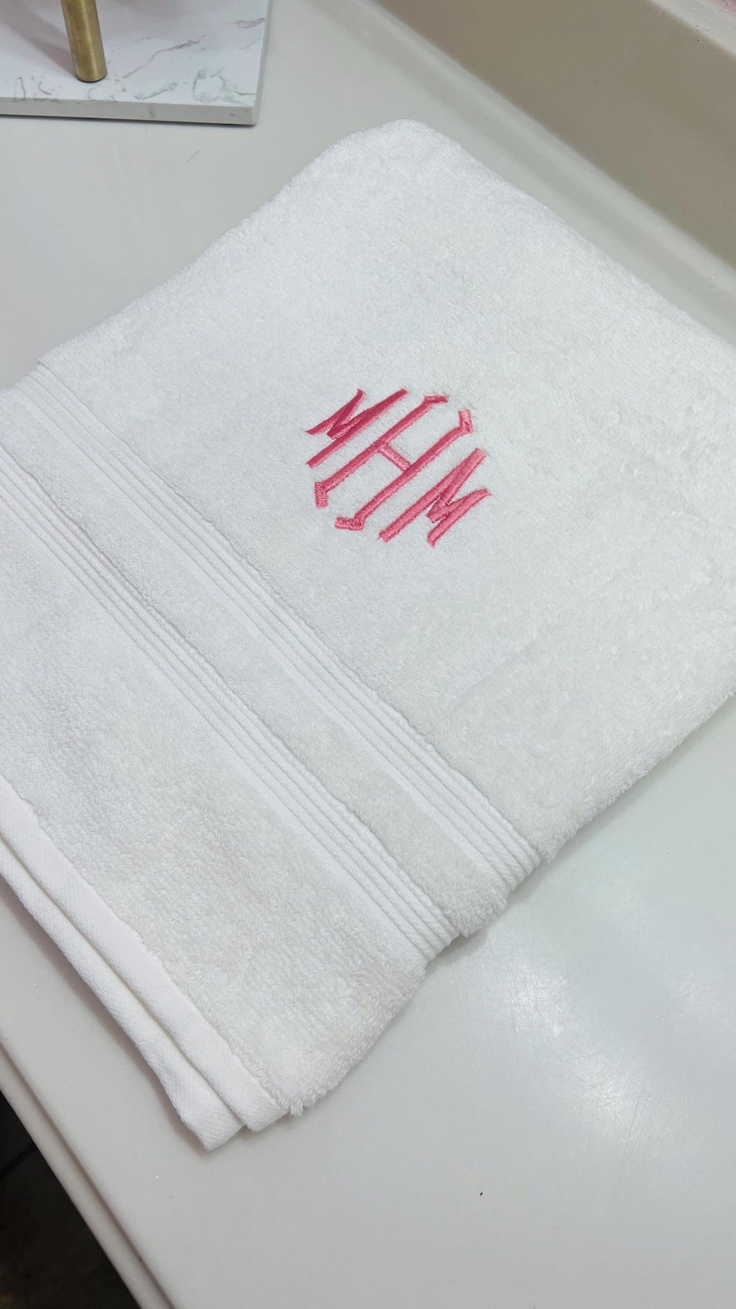 Custom monogrammed towels