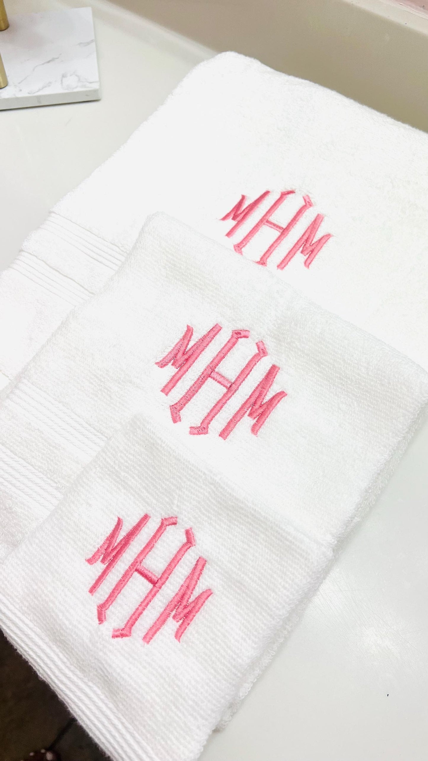 Custom monogrammed towels