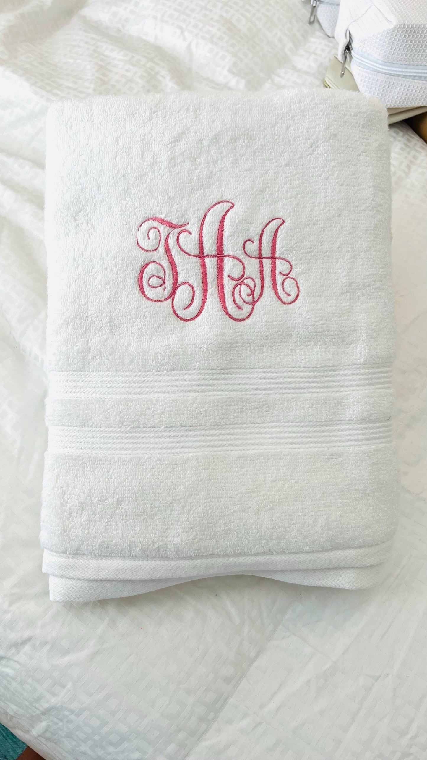 Custom monogrammed towels