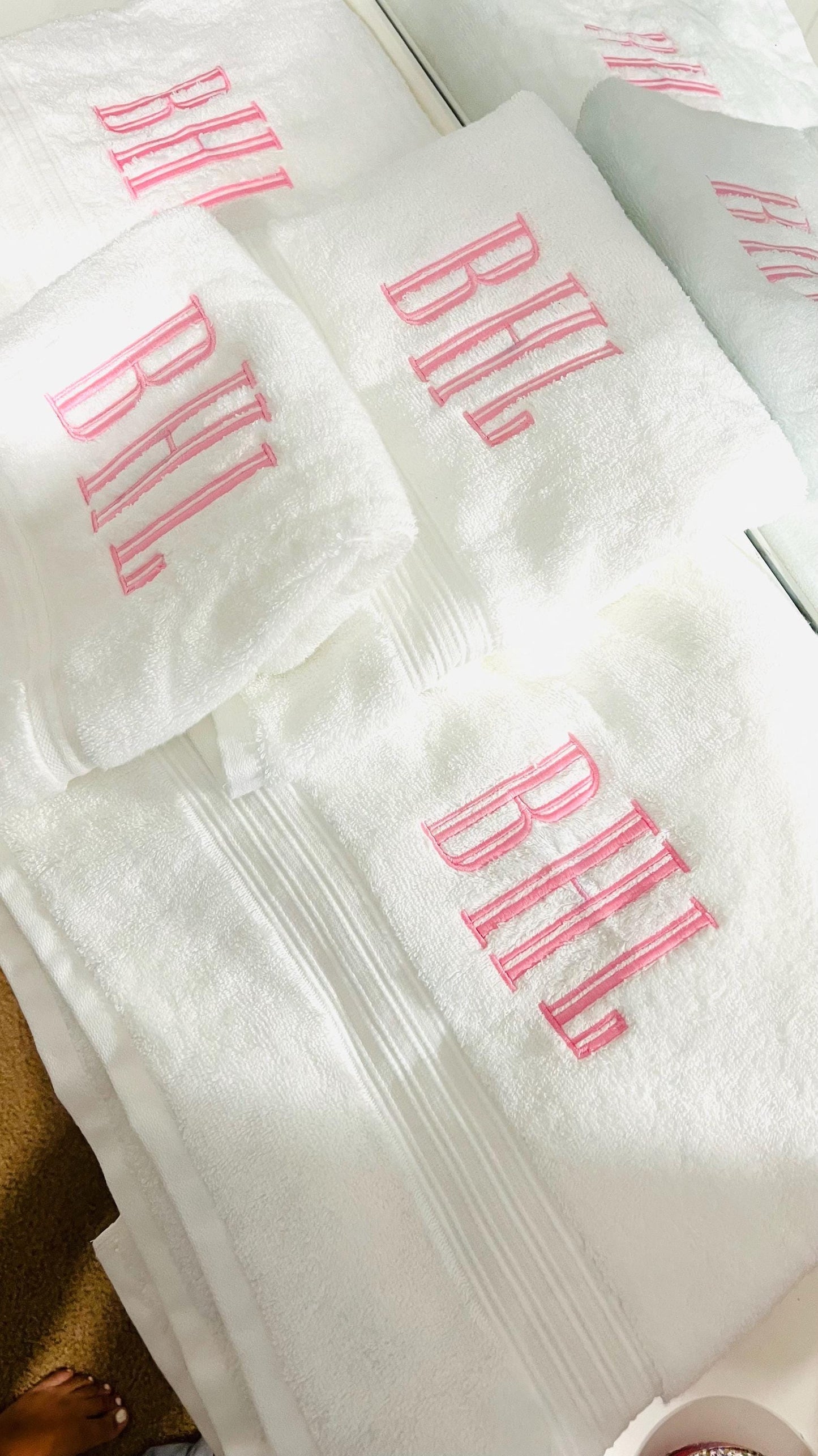Custom monogrammed towels