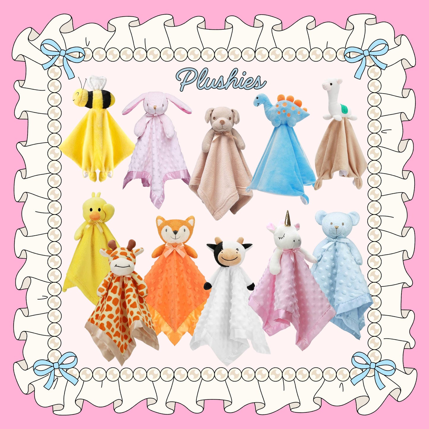 Custom Animal Baby Toy Blanket!