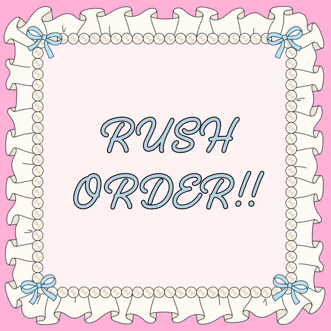 RUSH ORDER!! 2-3 days turnaround!!